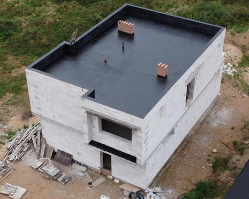 Плоская кровля из ПВХ мембраны